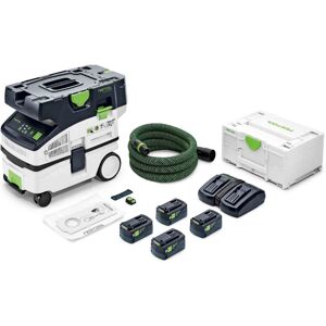 Festool Aspirateur 18V CLEANTEC CTLC MINI I-Plus + set Energie SYS 18 V 4 x 5,2 / TCL 6 DUO - FESTOOL - 577149