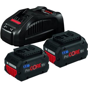 Bosch Pack de 2 batteries 18V Procore 5,5Ah + chargeur rapide - BOSCH - 1600A0214C