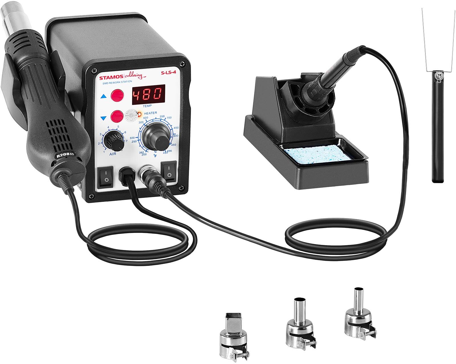 Stamos Soldering Station de soudage numérique - 60 watts - Écran LED - Basic S-LS-4 Basic