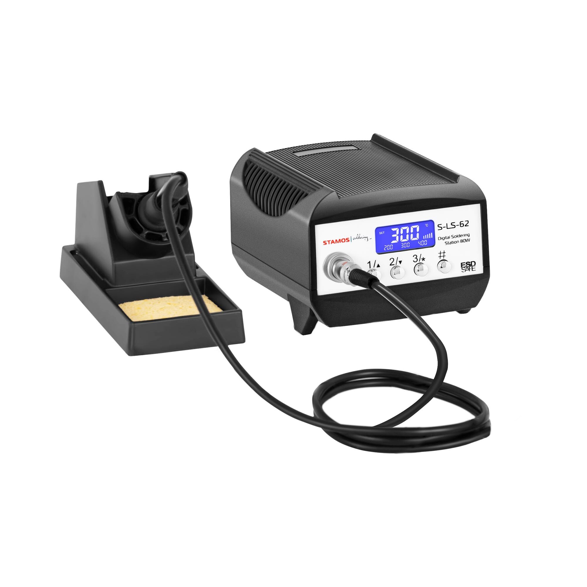 Stamos Soldering Station de soudage numérique - 80 W - LCD S-LS-62