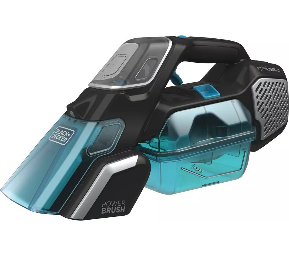 Black & Decker SpillBuster Spill + Spot BHSB320JP-GB Handheld Vacuum Cleaner - Aqua &amp; Titanium, Black