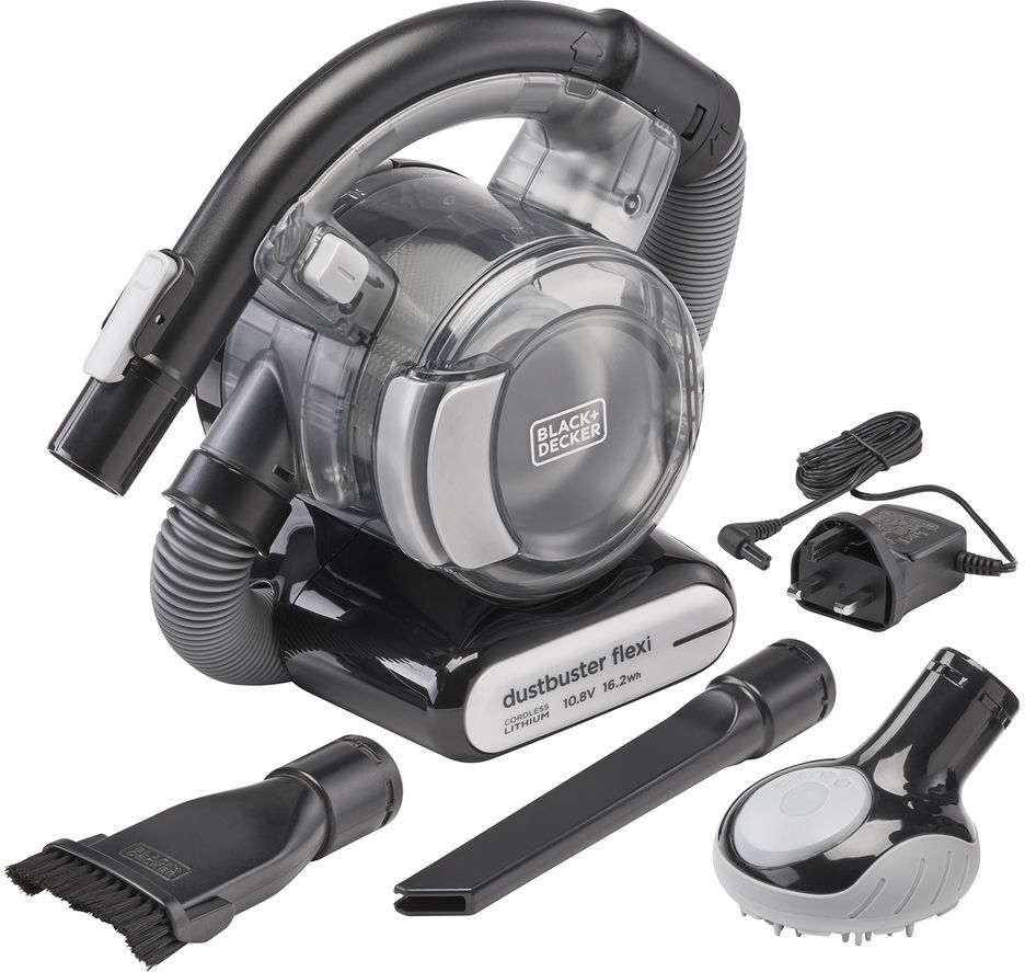 Black & Decker Dustbuster Flexi PD1020LP-GB Handheld Vacuum Cleaner - Black &amp; Chrome, Black