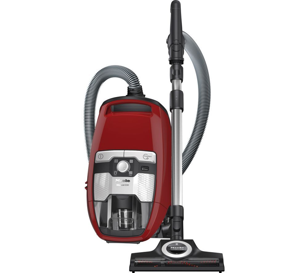 Miele Blizzard CX1 Cat &amp; Dog PowerLine Cylinder Bagless Vacuum Cleaner - Red, Red