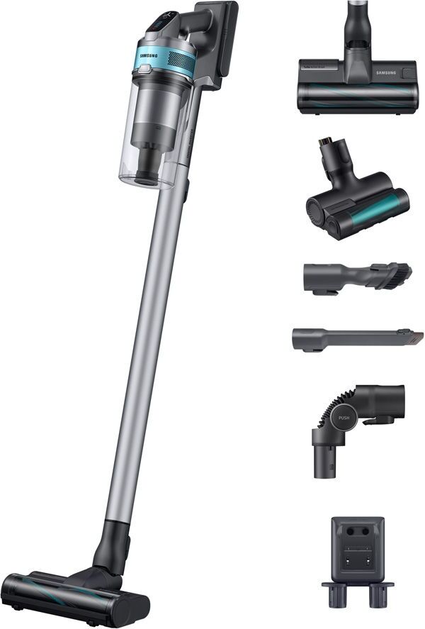 SAMSUNG Jet 75 Pet VS20T7532T1/EU Max 200 W Suction Power Cordless Vacuum Cleaner with Turbo Action Brush - ChroMetal &amp; Teal Mint, Teal