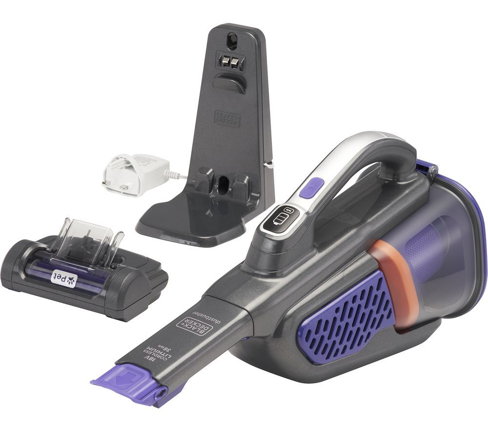 Black & Decker Dustbuster BHHV520BFP-GB Handheld Vacuum Cleaner - Purple &amp; Grey, Black