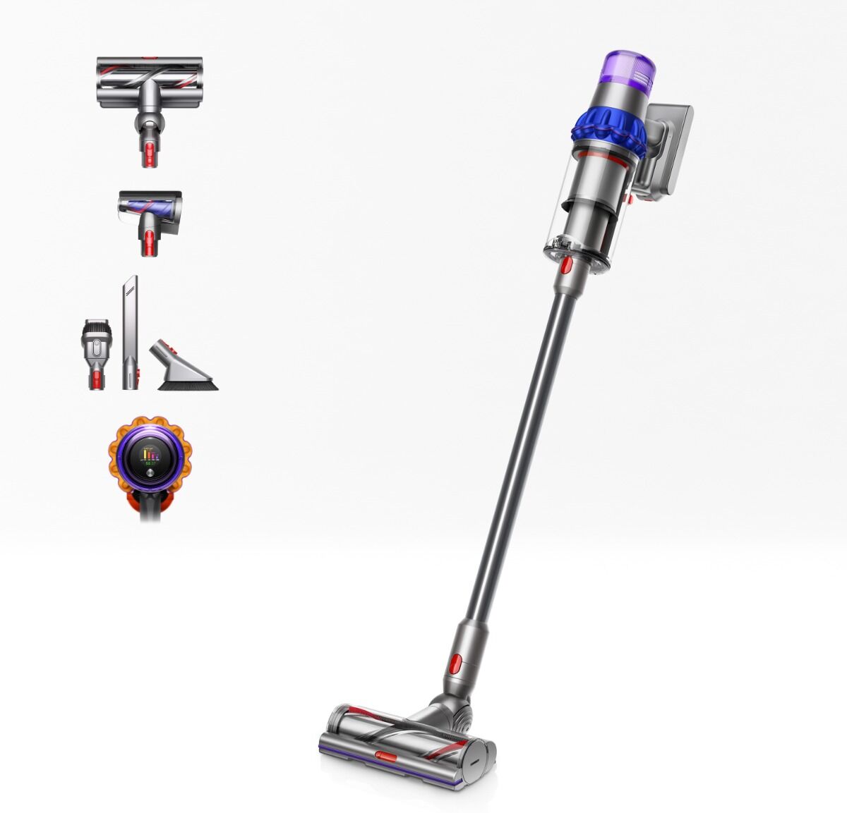 Dyson V15 ANIMAL Detect 369366-01 Vacuum Cleaner - Blue/Iron/Nickel