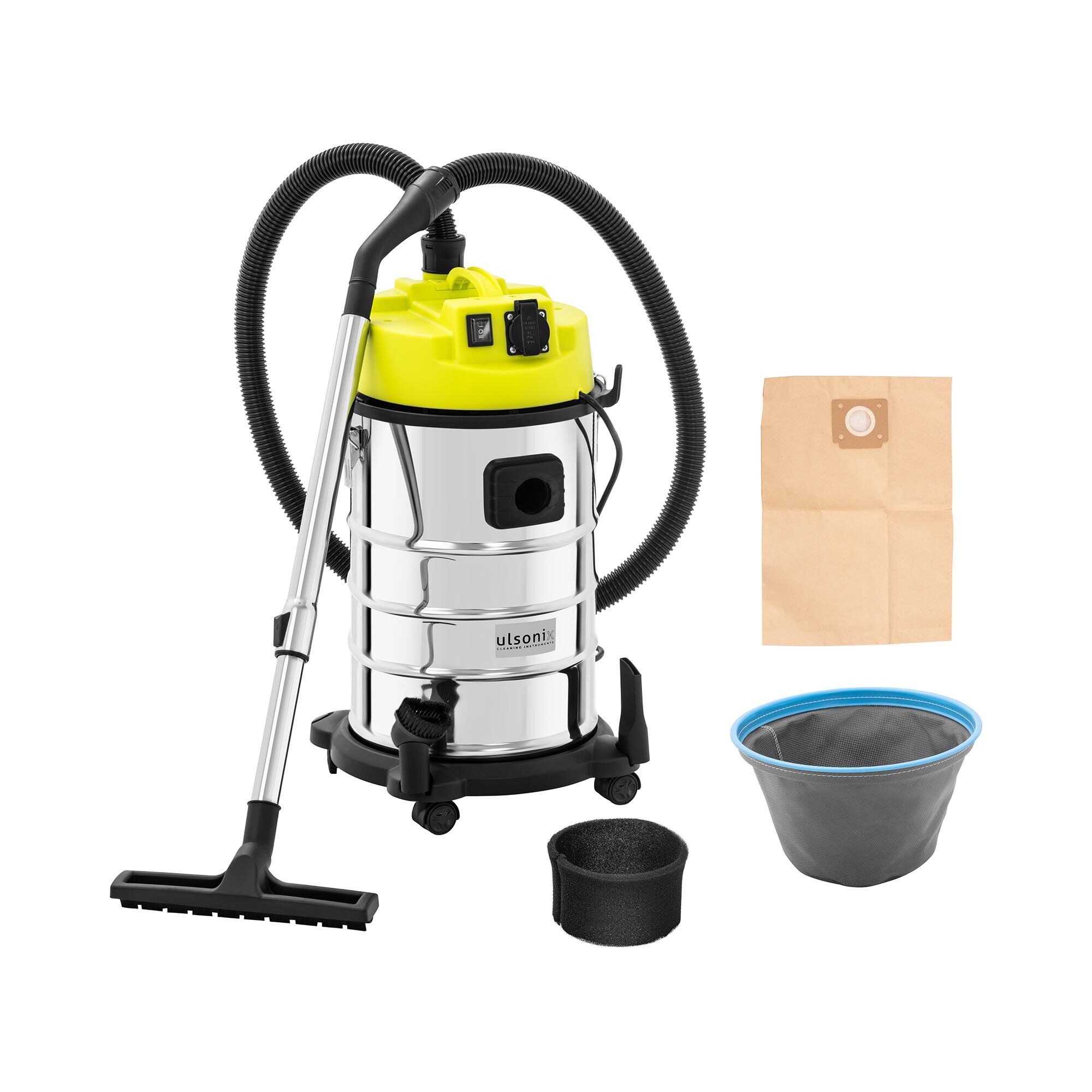 ulsonix Wet/Dry Vacuum Cleaner - 1,400 W - 30 L - socket