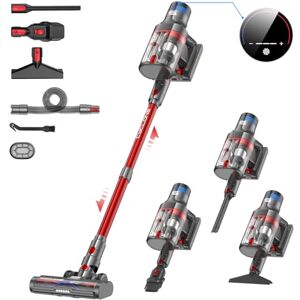 Vistefly B6 Aspirapolvere Senza Fili 32600Pa, 500W Scopa Elettrica Senza  Fili Potente, Autonomia Fino 60 Minuti, 5 Livelli Aspirazione con  Rilevamento Polvere 8 in 1 Aspi per Tappeti Pavimento 