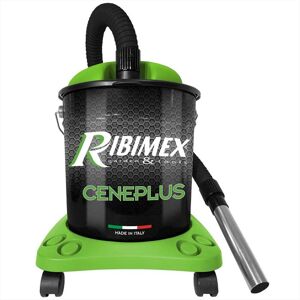 RIBIMEX Aspirapolvere A Bidone Ceneplus-nero/verde