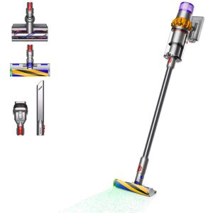 dyson v15 detect absolute aspirapolvere senza filo nichel, giallo senz