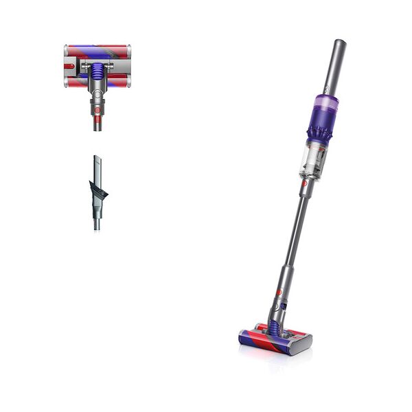 dyson omni glide aspirapolvere senza filo nichel, viola senza sacchett