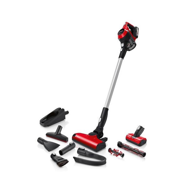 bosch serie 6 bbs61pet2 aspirapolvere senza filo rosso senza sacchetto