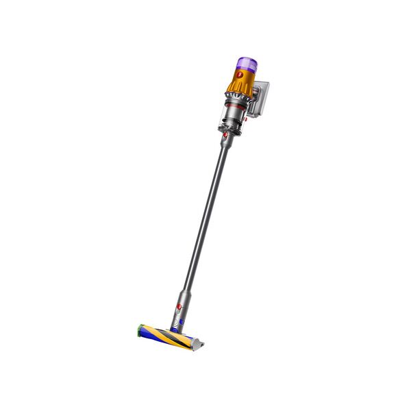 dyson v12 detect slim absolute aspirapolvere senza filo nichel, giallo