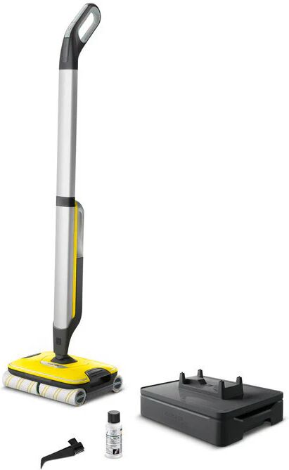 Kärcher FC 7 Cordless Electric broom Batteria Bagnato Senza sacchetto Argento, Giallo