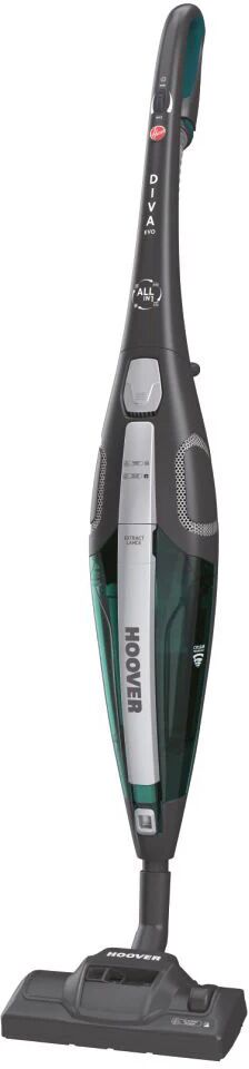 Hoover Diva DVE02BL 011 Aspirapolvere a bastone AC Secco EPA Senza sacchetto 0,8 L 750 W Nero, Turchese