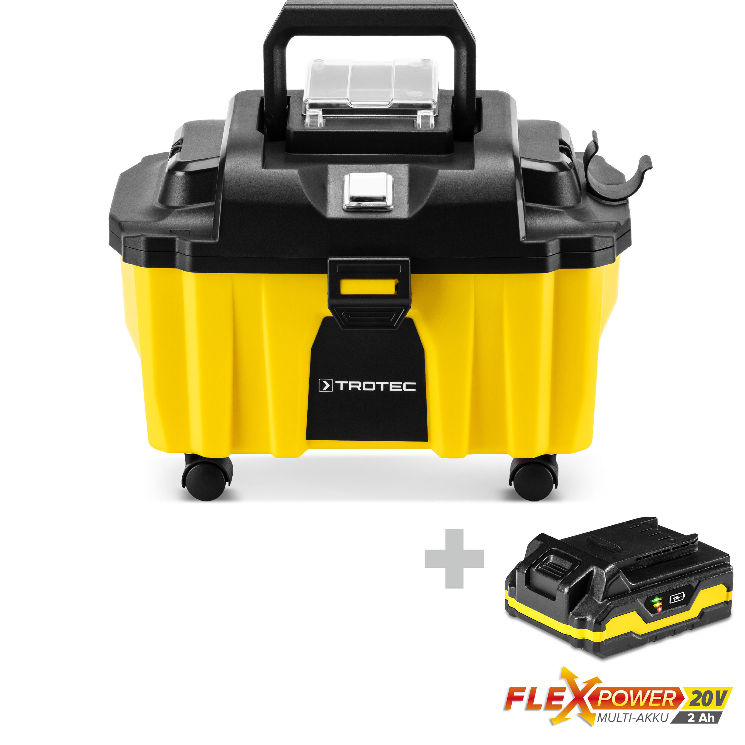 Trotec Aspirapolvere a batteria VC 15-20V inclusa batteria di ricambio Flexpower 20V 2,0 Ah