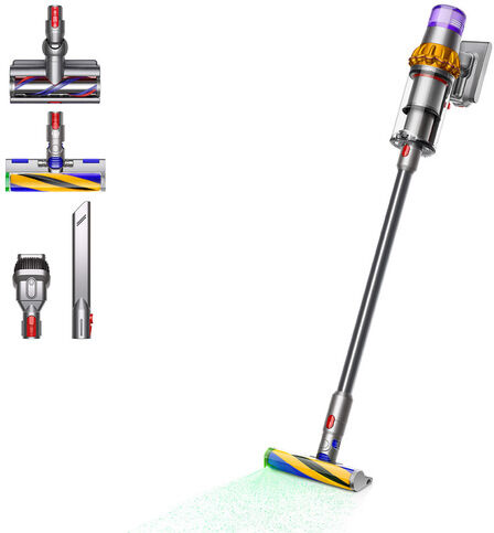 Dyson V15 Detect Absolute aspirapolvere senza filo Nichel, Giallo Senz