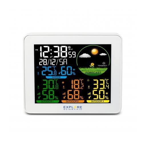 explore scientific oxs058 stazione meteorologica digitale bianco batte