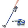 CLEANmaxx Draadloze cycloonstofzuiger, zakloos, met accu, 2-in-1 handstofzuiger, vloerstofzuiger, accuzakloos, cycloonstofzuiger krachtig, 150 watt, blauw/zilver