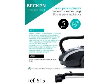 Becken Sacos de Aspirador REFª615 (5 unidades)