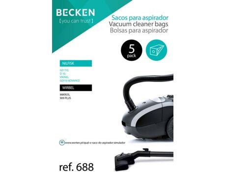 Becken 5 Sacos de Aspirador Refº 688