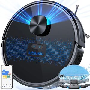 lubluelu Robot Vacuum And Mop Combo 3000Pa Lidar Navigation Laser Robotic Vacuum Cleaner black/brown