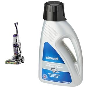 BISSELL ProHeat 2X Revolution Pet Pro Carpet Cleaner HeatWave Technology* Carpets Dry in 30 Mins** CleanShot Pre-Treater & Pet Hair Removal Tool 20666 & Wash & Protect Pro Formula 1089N 1.5L