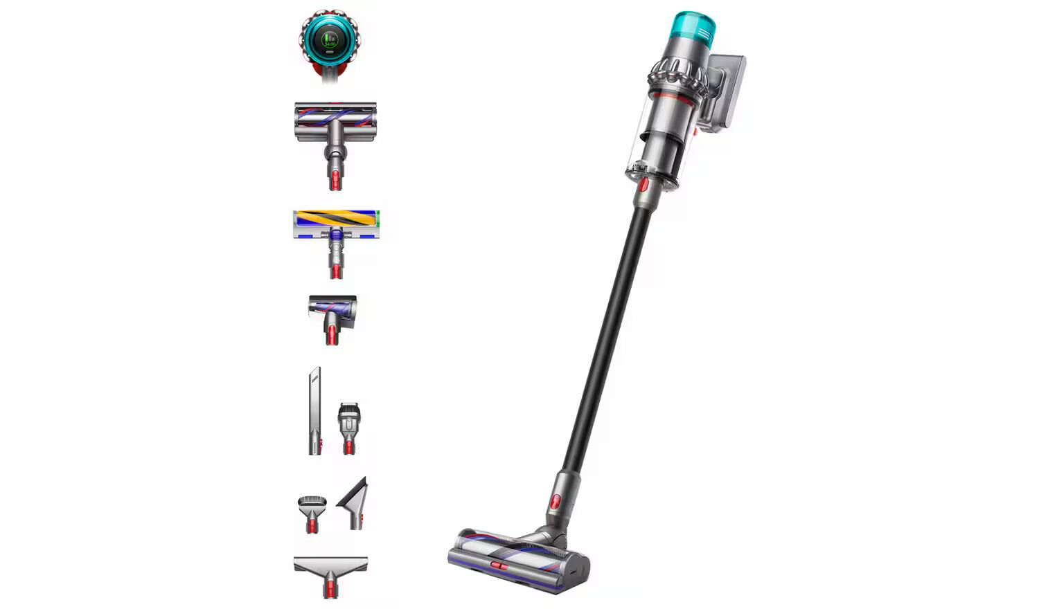 Dyson V15 DETECT TOTAL CLEAN Cordless Vacuum Cleaner 476622-01 Nickel / Black