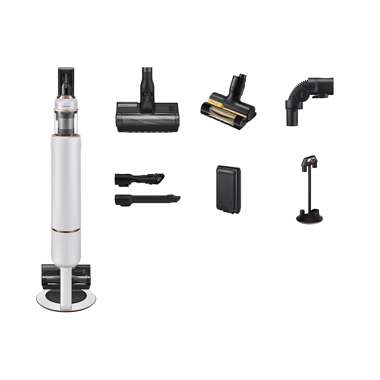Samsung Bespoke Jet™ Plus Pet Cordless Stick Vacuum Cleaner Max 210W Suction Power in White (VS20B95823W/EU)