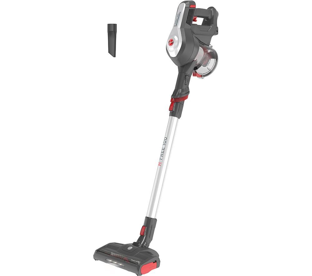HOOVER H-FREE 100 Home HF122GH Cordless Vacuum Cleaner - Grey, Silver & Red, Silver/Grey,Red