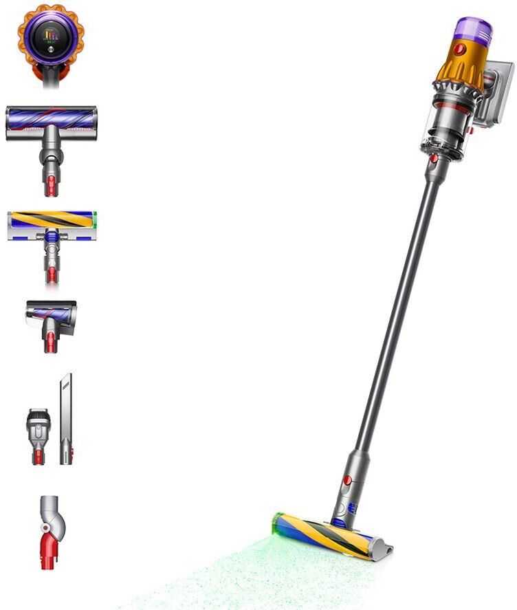 DYSON V12 Absolute Cordless Vacuum Cleaner - Nickel & Yellow, Yellow,Silver/Grey