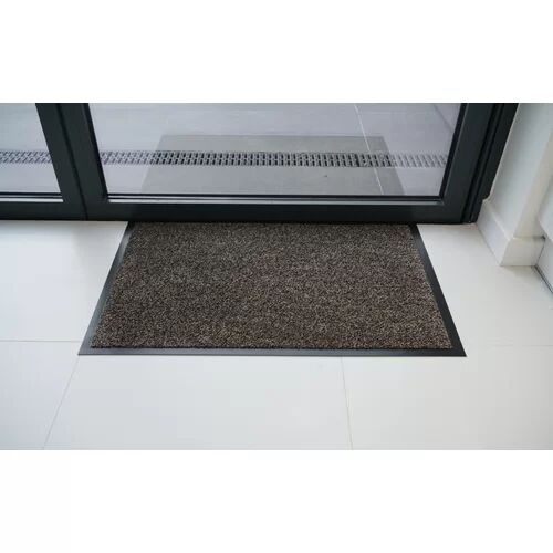 Symple Stuff Stacy Dirt PVC Rubber Edged Barrier Doormat Symple Stuff Mat Size: Rectangle 100 x 150cm, Colour: Brown  - Size: Rectangle 100 x 150cm