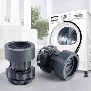 4 stykker vaskemaskine anti-vibrationsmåtte, justerbar vask