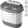 Cr 8052 Mini Lavadora Centrifugadora Portátil, 3Kg Lavado, 2 Compartimentos, Programa Lavado 15m 190 w Blanco/Gris - Blanco/Gris - Camry