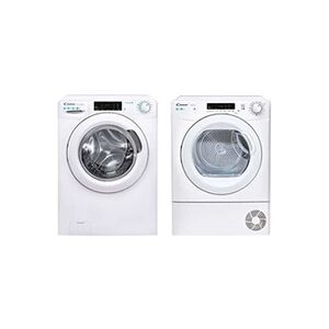 Candy pack lave linge frontal 10kg 1200trsmin connecté sèche linge condensation 9kg con - Publicité