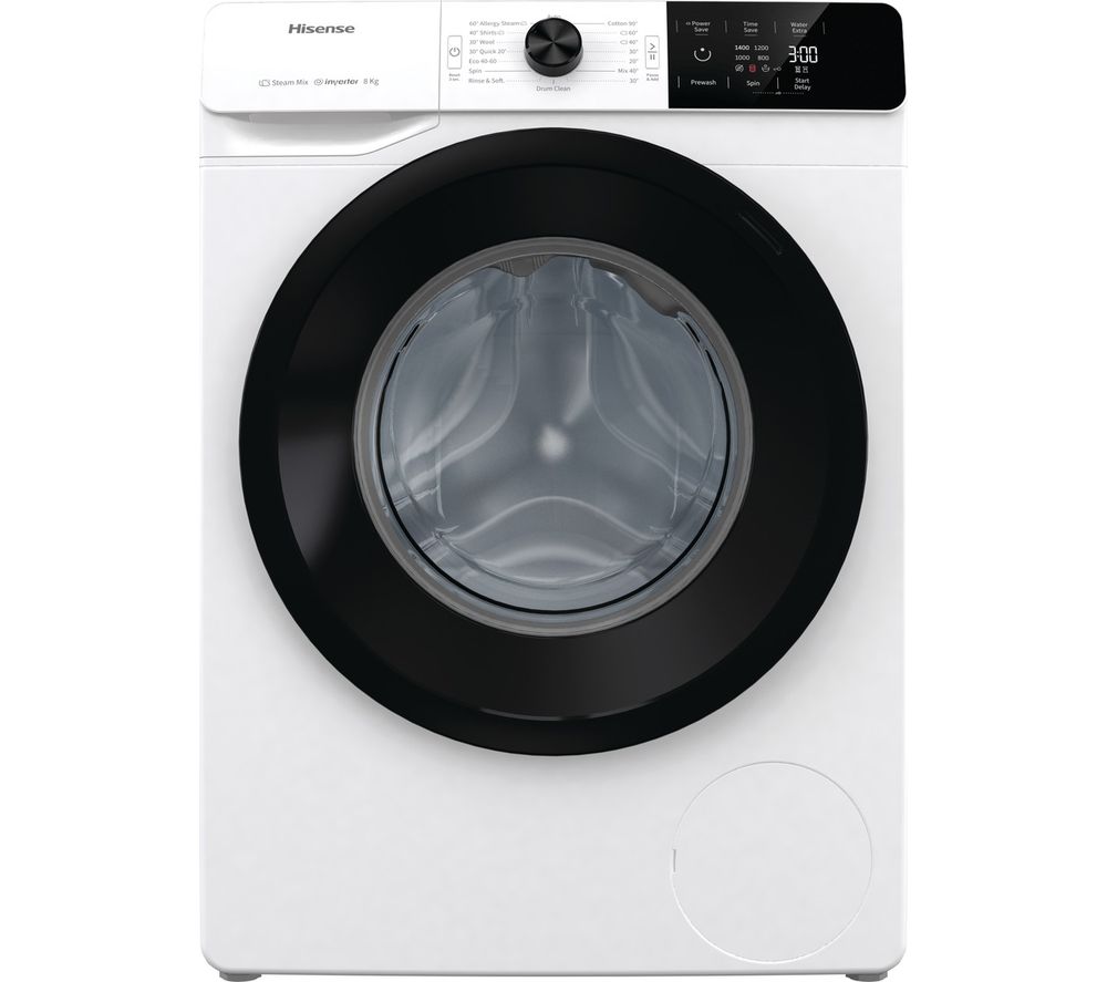 HISENSE WFGE80142VM 8 kg 1400 rpm Washing Machine - White, White