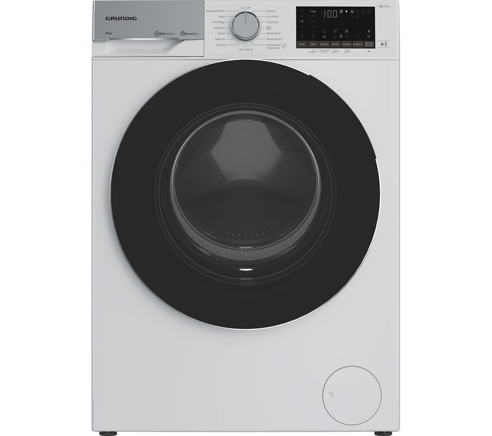Grundig FiberCatcher GW781041FW Bluetooth 10 kg 1400 rpm Washing Machine - White, White