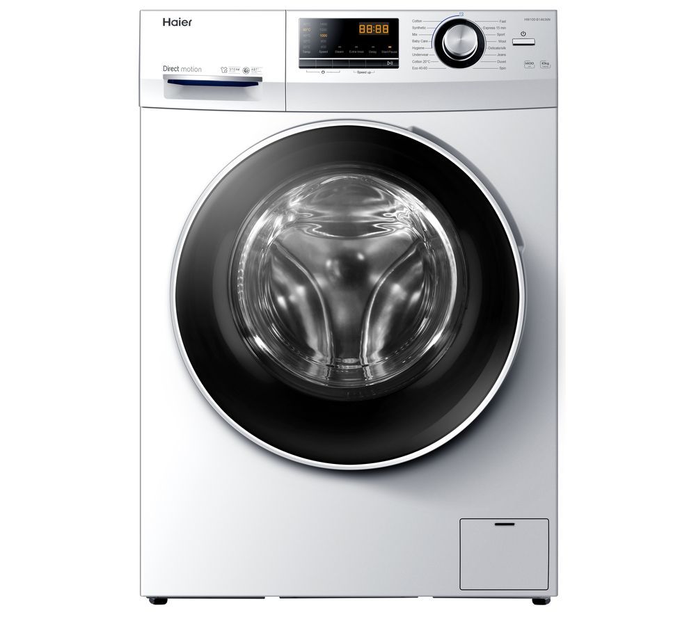 HAIER 636 Series HW100-B14636N 10 kg 1400 Spin Washing Machine - White, White