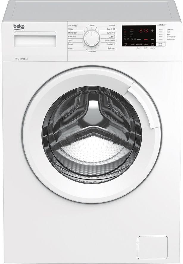 Beko RecycledTub WTK104121W 10 kg 1400 Spin Washing Machine - White, White