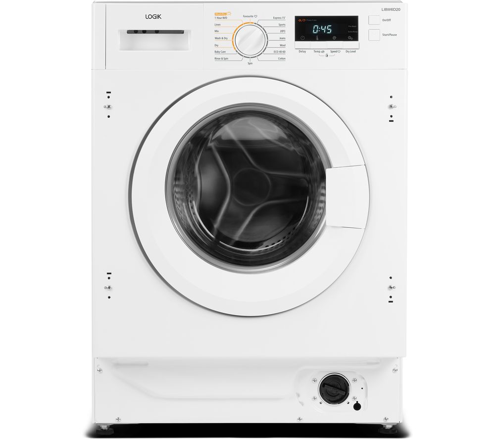 LOGIK LI8W6D20 Integrated 8 kg Washer Dryer