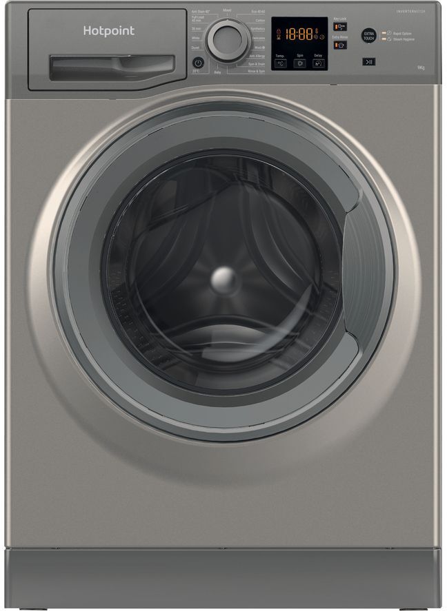 Hotpoint Core NSWR 963C GK UK N 9 kg 1600 Spin Washing Machine - Graphite, Graphite