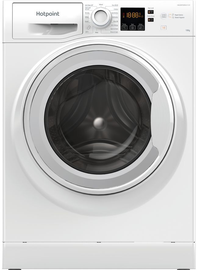 Hotpoint NSWM 1044C W UK N 10kg 1400 Spin Washing Machine - White, White