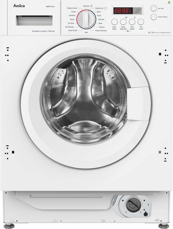 AMICA AWDT814S Integrated 8 kg Washer Dryer