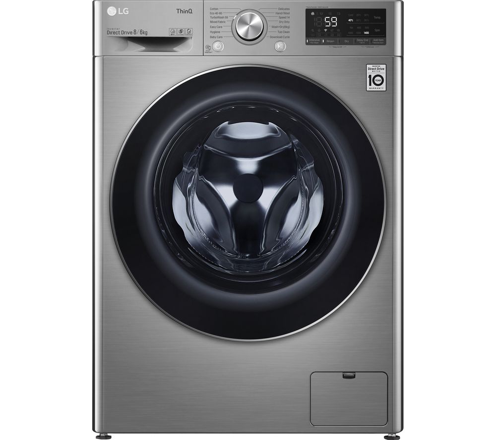 LG TurboWash with AI DD V6 FWV686STE WiFi-enabled 8 kg Washer Dryer - Graphite, Graphite