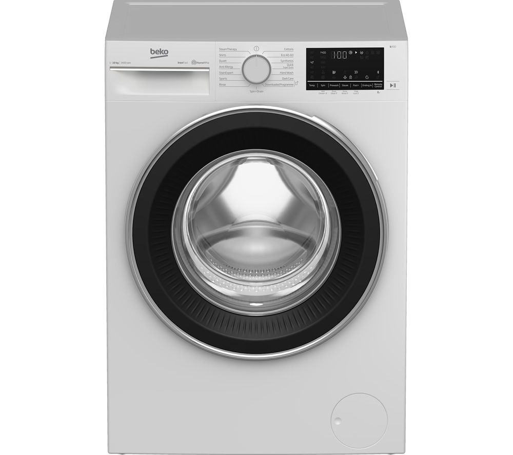 Beko Pro B3W51042IW Bluetooth 10 kg 1400 Spin Washing Machine - White, White