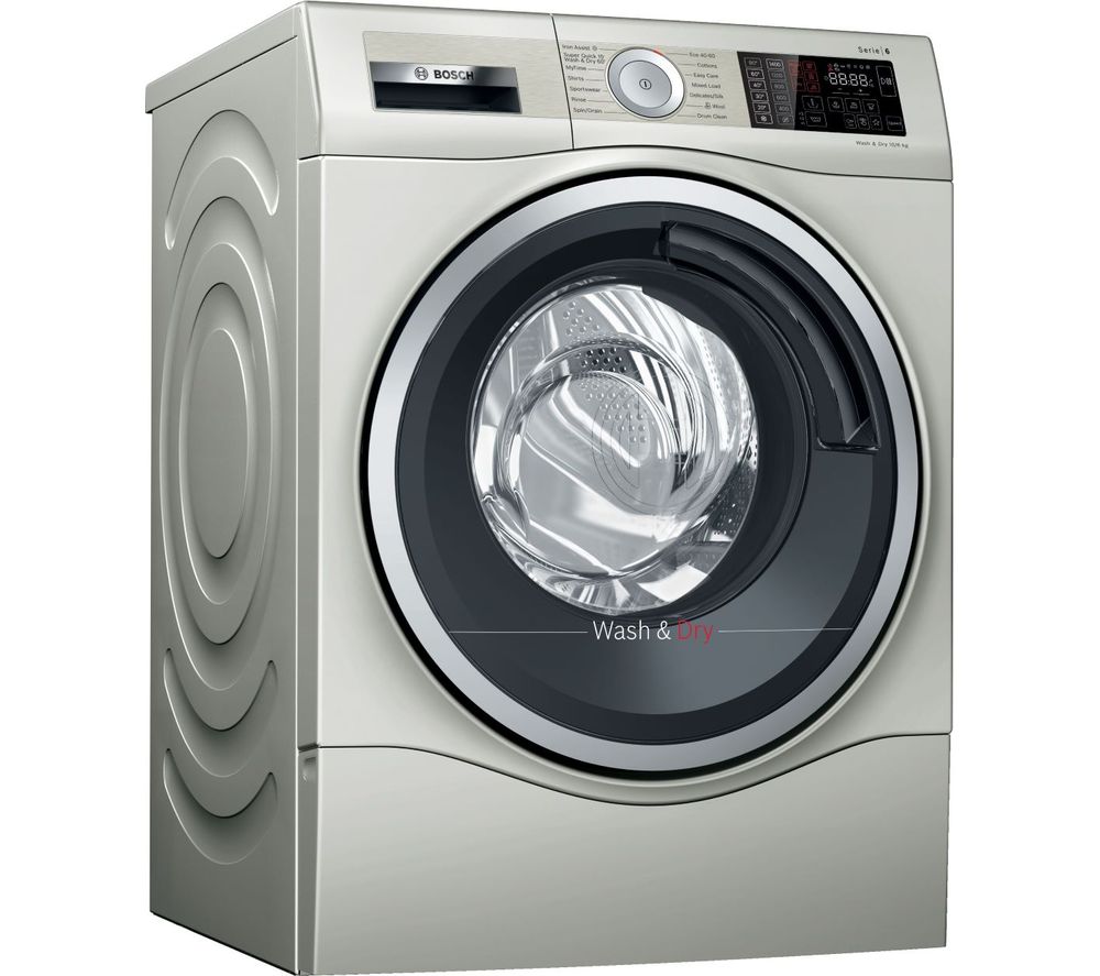 Bosch Serie 6 WDU28569GB 10 kg Washer Dryer - Silver, Silver