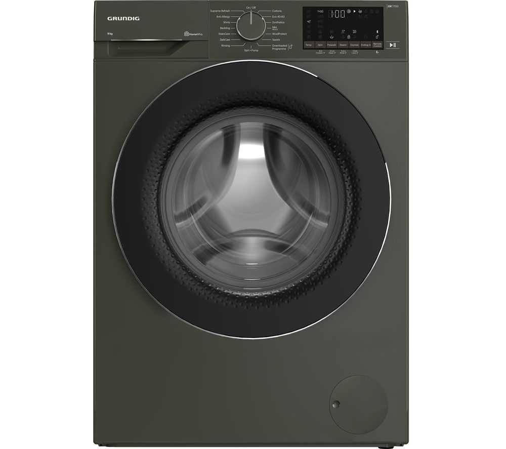Grundig GW75942TG Bluetooth 9 kg 1400 rpm Washing Machine - Graphite, Graphite