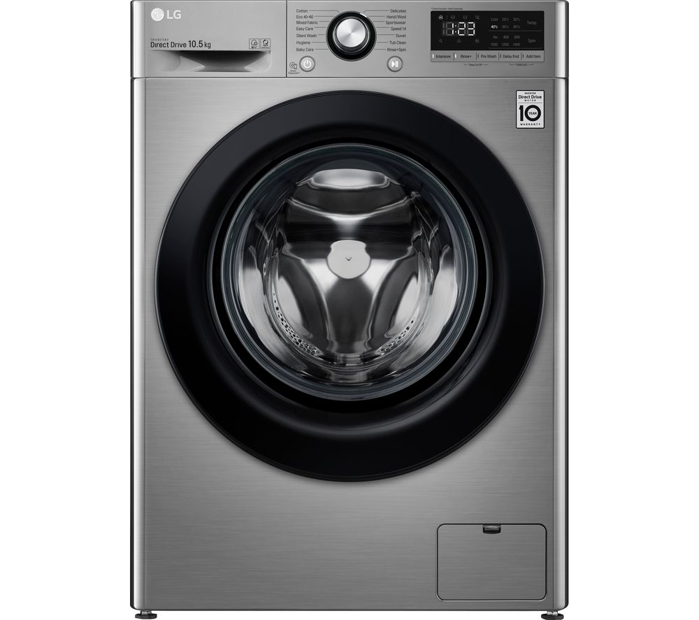 LG AI DD V3 F4V310SNE 10.5 kg 1400 Spin Washing Machine - Graphite, Graphite