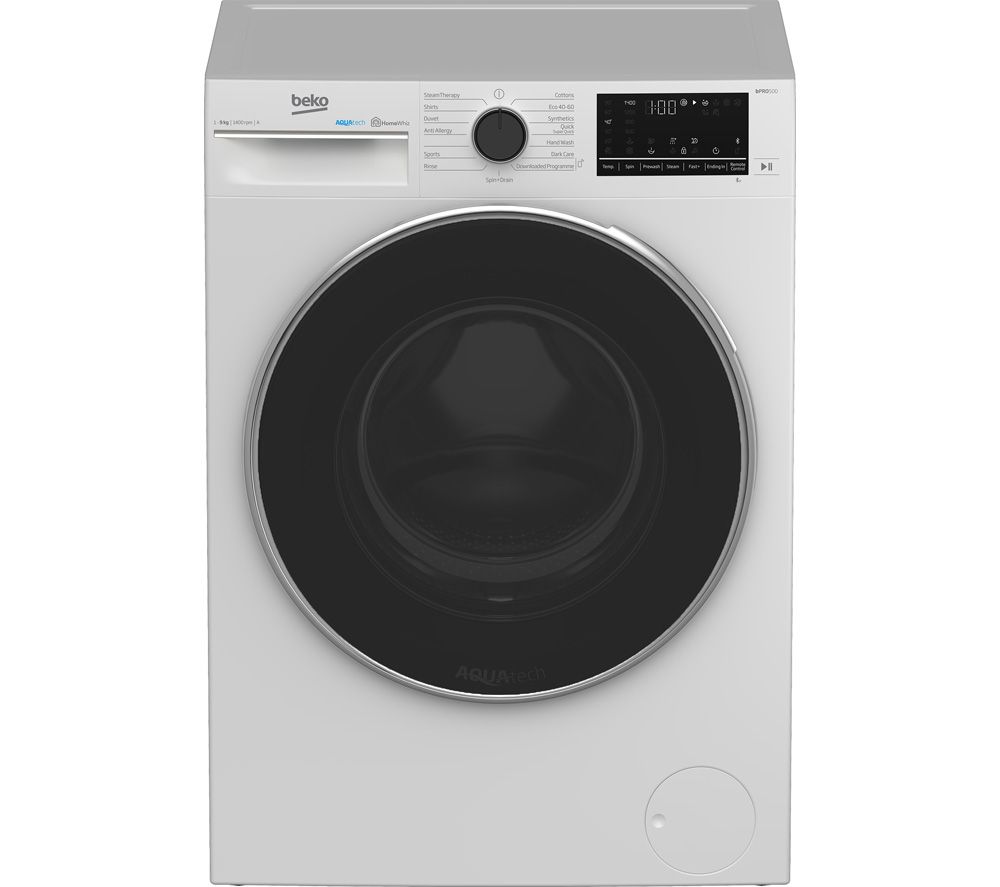 Beko Pro B5W5941AW Bluetooth 9 kg 1400 Spin Washing Machine - White, White