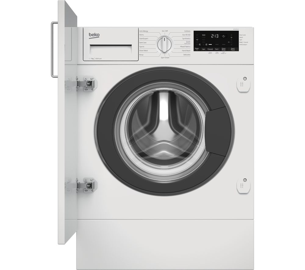 Beko Pro RecycledTub WTIK76121 Integrated 7 kg 1600 Spin Washing Machine